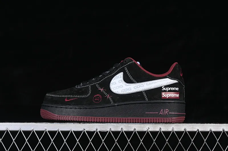 All categories Nk Air Force 1 Air Force series Nk Air Force 1 Low Air Force low top Nike Air Force 1'07 Low Supreme joint black and red grimace Air Force 1 low top casual sneakers XZ6188-117